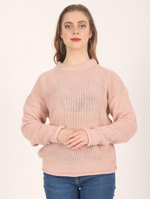crew neck solid pullover - 18437555 - Very Small Image - 1