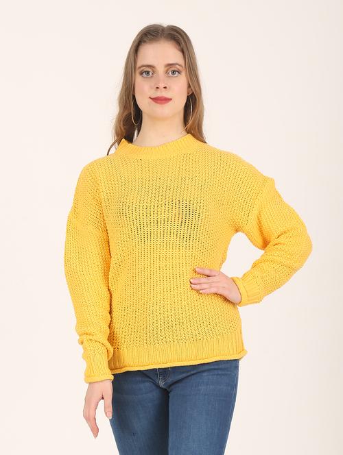 crew neck solid pullover - 18437557 - Very Small Image - 1