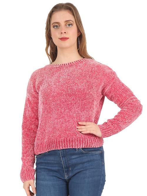round neck solid pullover - 18437558 - Very Small Image - 1