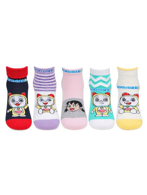 pack of 5 printed ankle length sock - 18438291 - Very Small Image - 1
