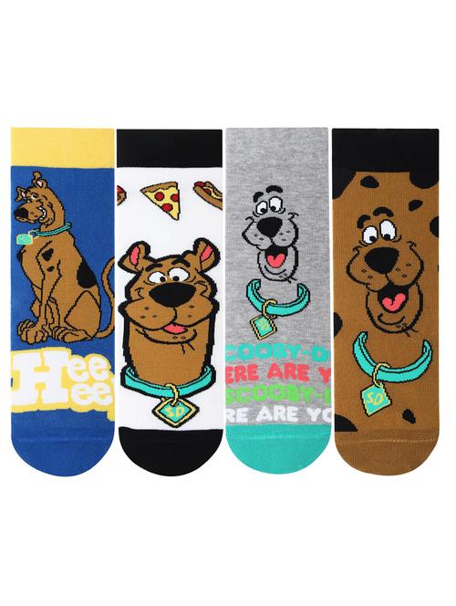 kids pack of 4 printed above ankle length sock - 18438297 - Very Small Image - 1