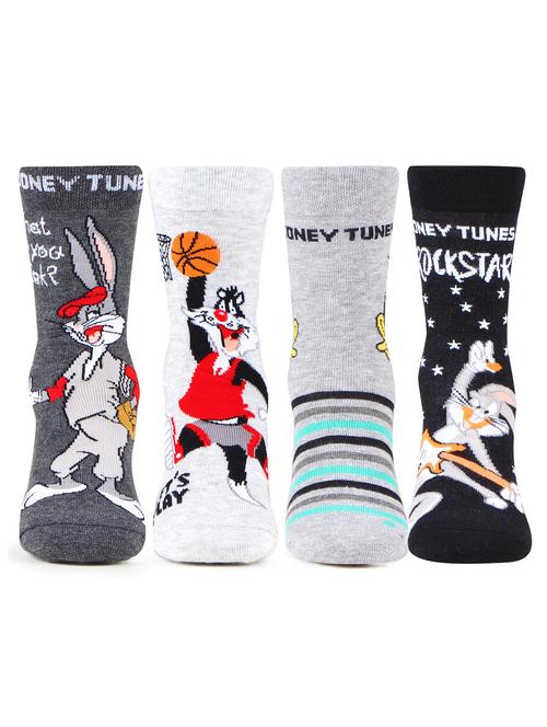pack of 4 printed above ankle length socks - 18438326 - Very Small Image - 1