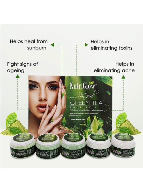 ultra rich natural green tea facial kit for nourising skin, 250gm - 18438427 - Very Small Image - 1