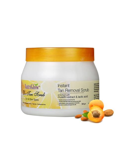 de tan facial scrub for instant tan removal, 500gm - 18438454 - Very Small Image - 1