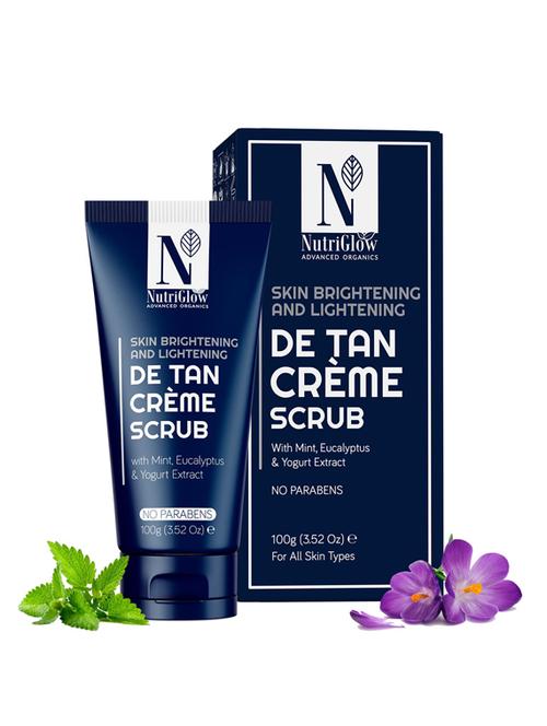 de tan crème scrub for skin lightening, 100gm - 18438462 - Very Small Image - 1