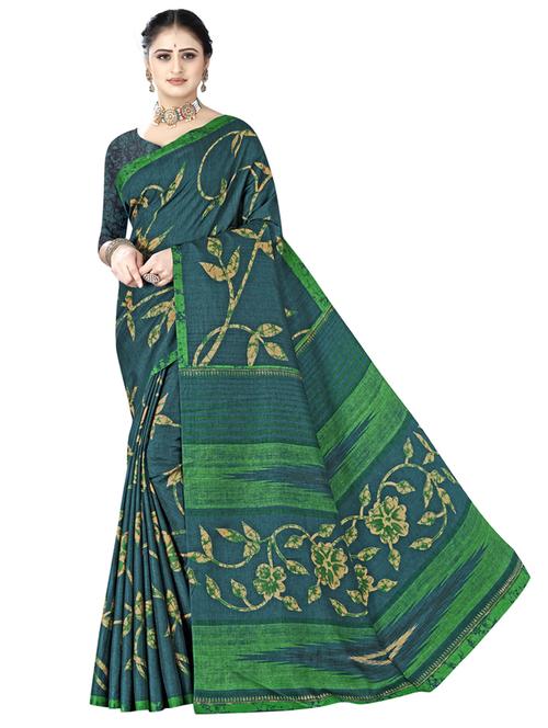raw silk batik print tussar saree with blouse - 18438660 - Very Small Image - 1