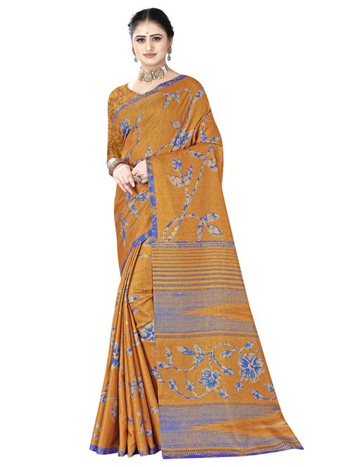 raw silk batik print tussar saree - 18438664 - Very Small Image - 1