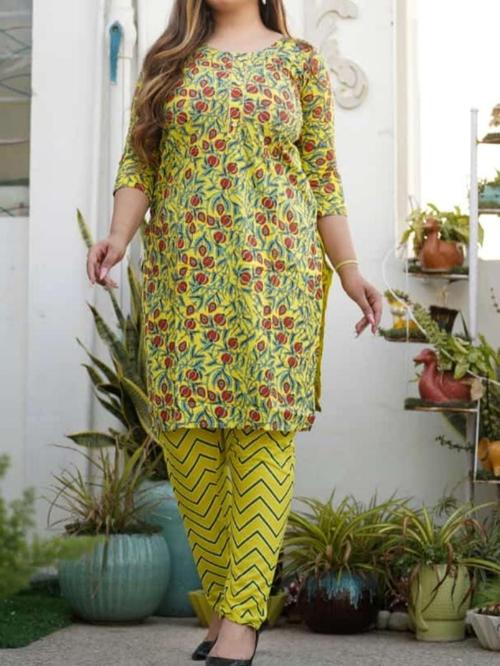 cotton kurta pant set - 18439736 - Very Small Image - 1