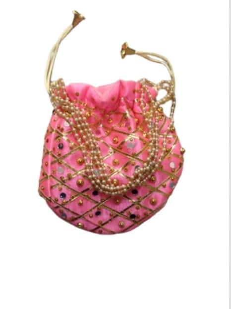 embroidered designer potli - 18440016 - Very Small Image - 1