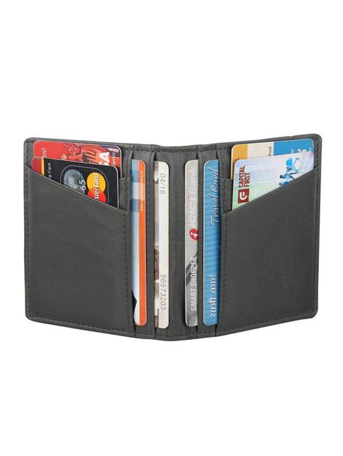 grey genuine leather card holder - 18440130 - Very Small Image - 1