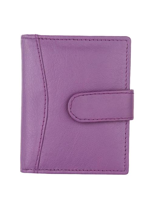 purple genuine leather card holder - 18440137 - Very Small Image - 1