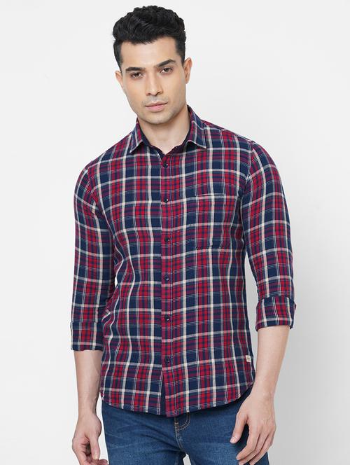 mens checks casual shirt - 18440698 - Very Small Image - 1