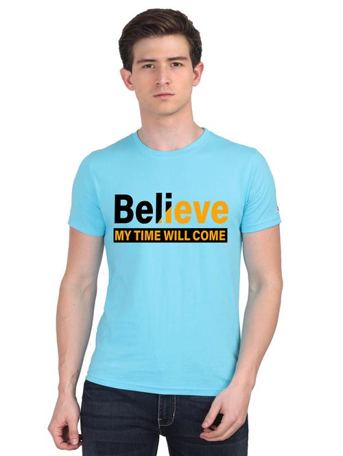 turquoise chest print t-shirt - 18440898 - Very Small Image - 1