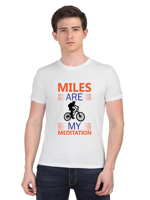 white chest print t-shirt - 18440908 - Very Small Image - 1