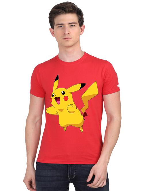 red chest print t-shirt - 18441277 - Very Small Image - 1