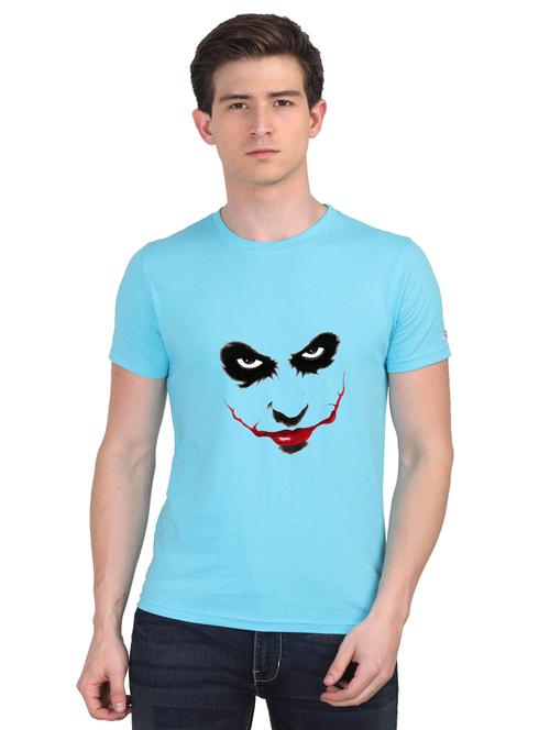 turquoise chest print t-shirt - 18441305 - Very Small Image - 1