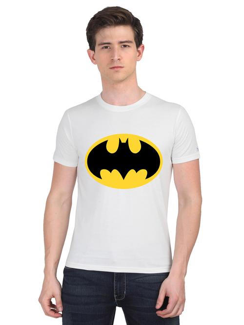 white chest printed casual t-shirt - 18441363 - Very Small Image - 1