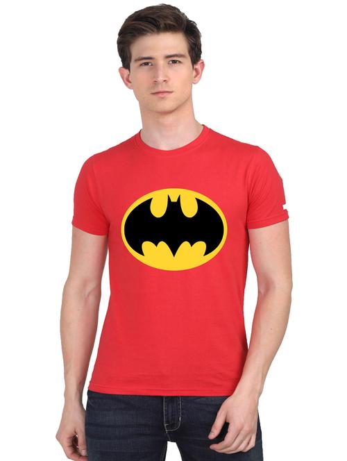 red chest printed casual t-shirt - 18441364 - Very Small Image - 1
