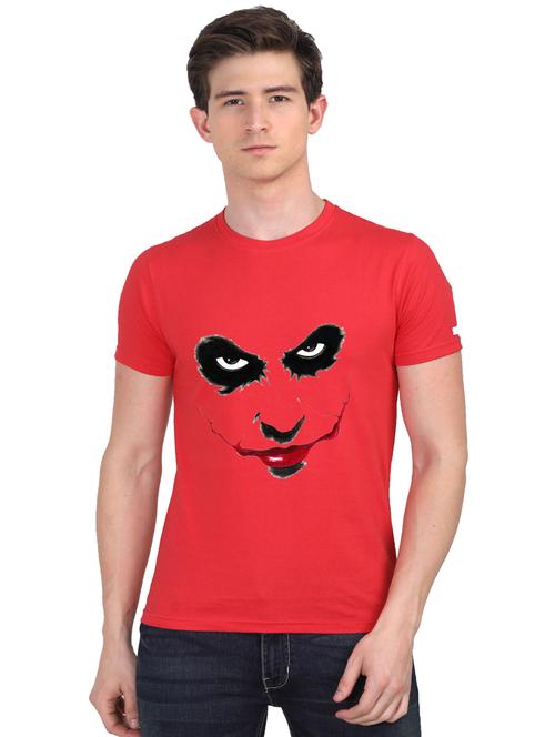 red chest print t-shirt - 18441404 - Very Small Image - 1