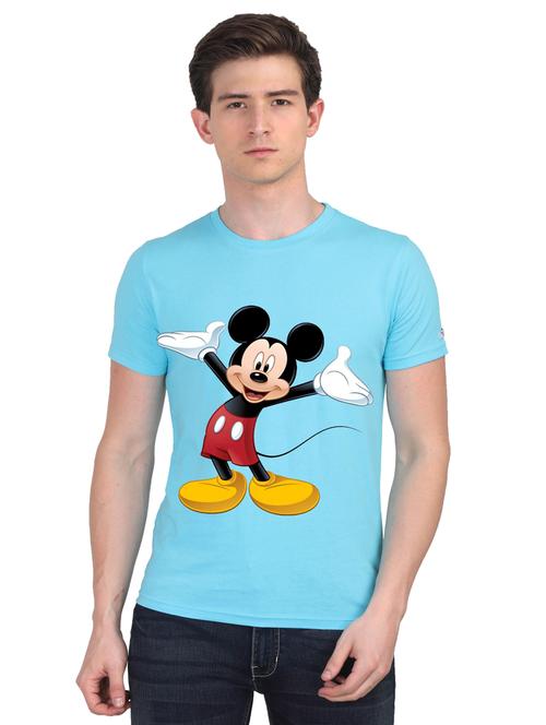 turquoise chest print t-shirtv - 18441420 - Very Small Image - 1