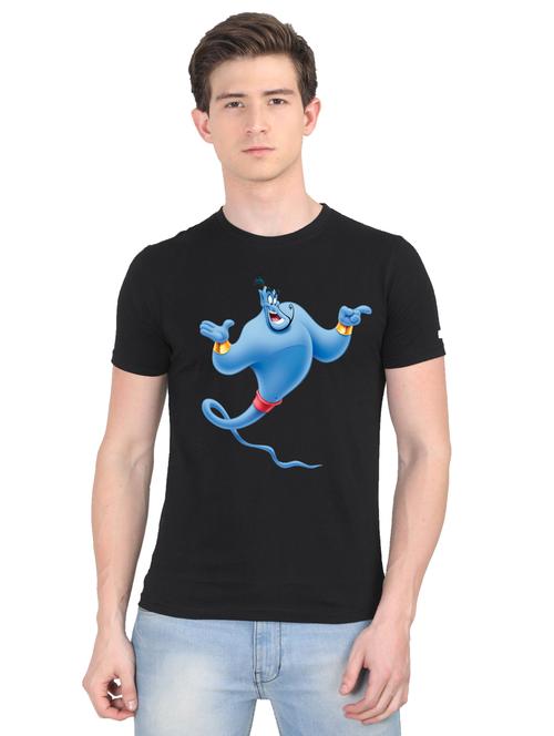 black chest print t-shirt - 18441425 - Very Small Image - 1