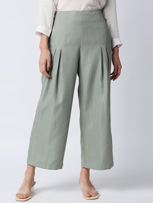 high rise pleated trouser - 18441742 - Very Small Image - 1