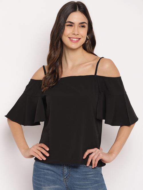 off shoulder solid regular top - 18442725 - Very Small Image - 1
