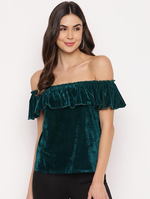 women's straight off shoulder top - 18442741 - Very Small Image - 1