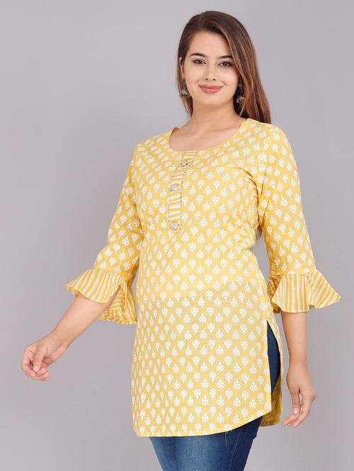 bell sleeves straight kurti - 18443795 - Very Small Image - 1