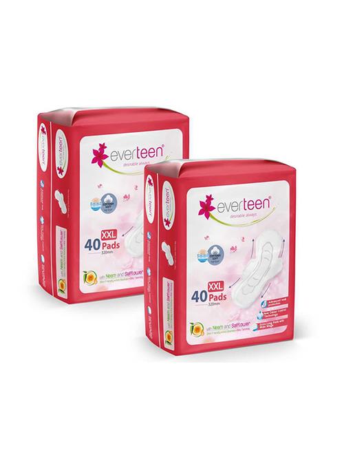 everteen xxl sanitary napkin pads with cottony-soft top layer for women, enriched with neem and safflower - 18445079 - Very Small Image - 1