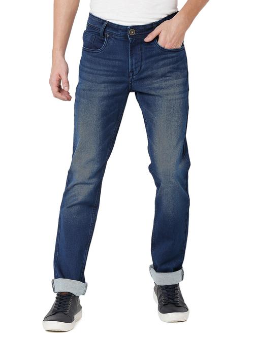 dark blue solid distressed jean - 18445912 - Very Small Image - 1