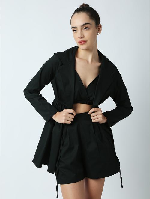 high rise solid top and shorts set set - 18446209 - Very Small Image - 1