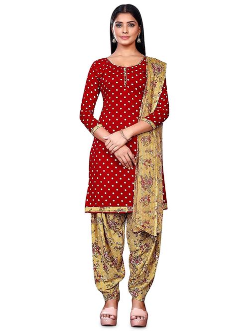 printed unstitched salwar suit set - 18446264 - Very Small Image - 1