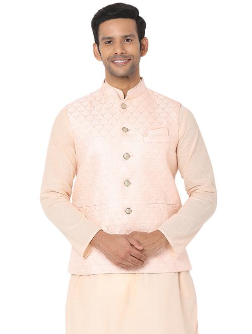 rose water self designed nehru jacket - 18446488 - Very Small Image - 1