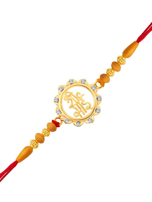 gold cotton thread rakhi - 18446596 - Very Small Image - 1