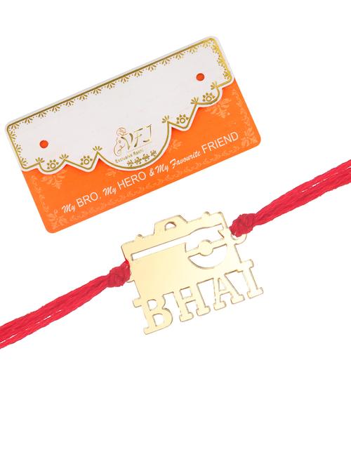 gold cotton thread rakhi - 18446618 - Very Small Image - 1