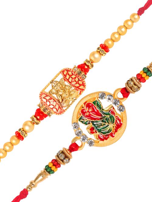 set of 2 ganesh rakhi - 18446649 - Very Small Image - 1