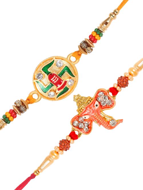 set of 2 god idol rakhi - 18446656 - Very Small Image - 1