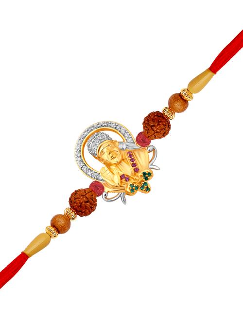 gold cotton thread rakhi - 18446732 - Very Small Image - 1