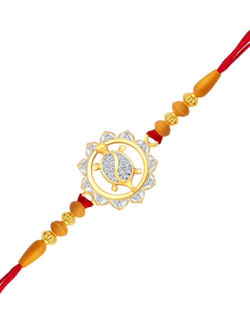 gold cotton thread rakhi - 18446743 - Very Small Image - 1