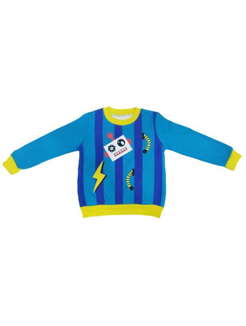 blue printed sweatshirt - 18446835 - Very Small Image - 1