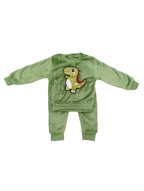 unisex green velvet printed twin sets - 18446856 - Very Small Image - 1