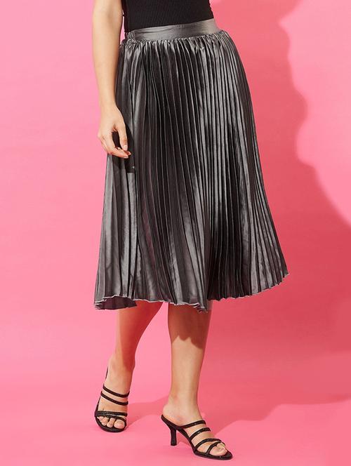 high rise accordion pleated skirt - 18446963 - Very Small Image - 1