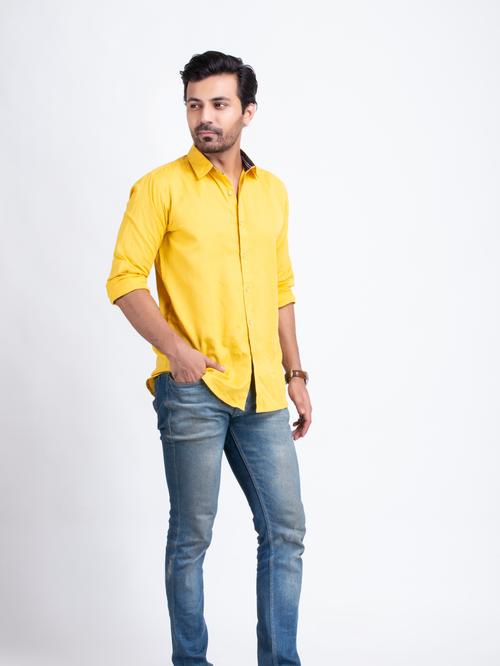mens solid casual shirt - 18447055 - Very Small Image - 1