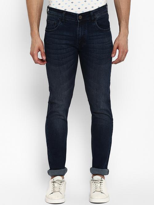 navy-blue light washed denim jean - 18447075 - Very Small Image - 1