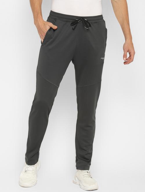 olive green solid full length track pant - 18447100 - Very Small Image - 1