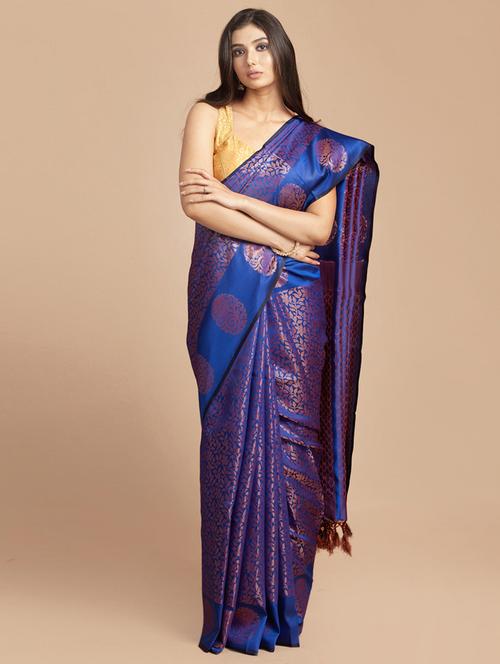self design zari work woven saree - 18447341 - Very Small Image - 1