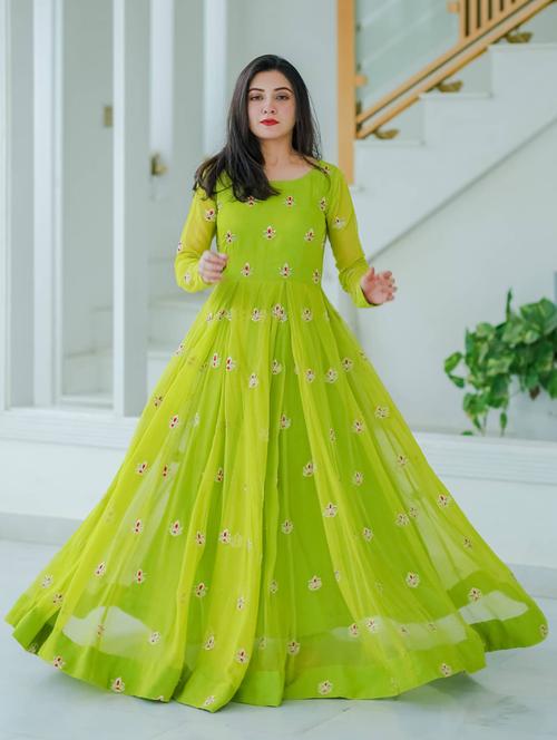 embroidered anarkali ethnic dress - 18448008 - Very Small Image - 1