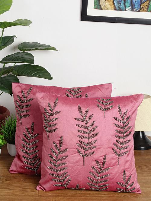 alina decor set of 2 embllished cushion covers 16 x 16 inch - 18448079 - Very Small Image - 1