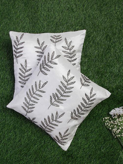 alina decor set of 2 embllished cushion covers 16 x 16 inch - 18448081 - Very Small Image - 1